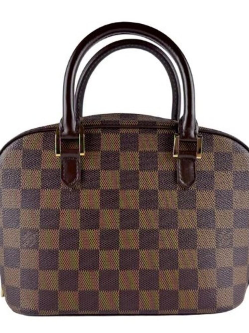 Auth LOUIS VUITTON Damier Ebene Saria Mini Handbag Brown N51286 - z10476